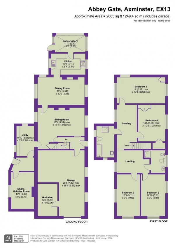 Floor Plan Image for 4 Bedroom Detached House for Sale in Abbey Gate, Axminster, Devon