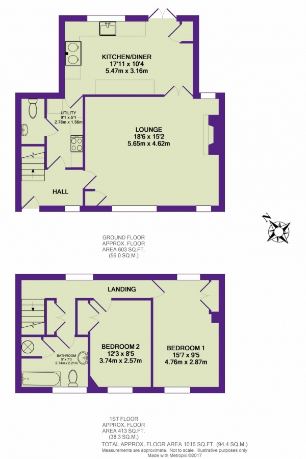 Floor Plan Image for 2 Bedroom Cottage for Sale in King Street, Colyton, Devon