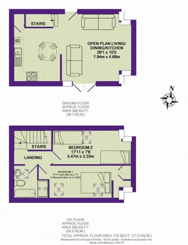 Floor Plan Image for 2 Bedroom Semi-Detached House for Sale in Saddle Street, Thorncombe, Dorset