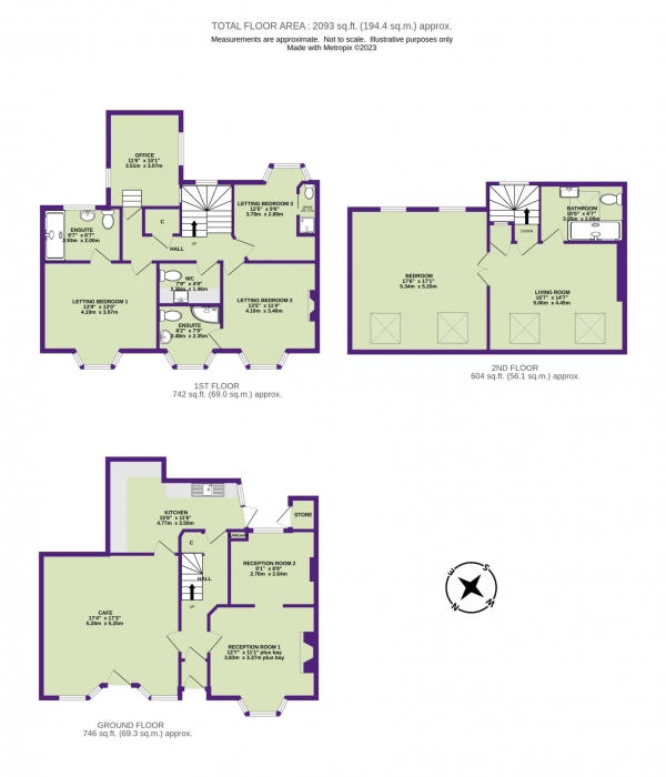 Floor Plan for 4 Bedroom Mixed Use for Sale in Dolphin Street, Colyton, Devon, EX24, 6NA -  &pound450,000