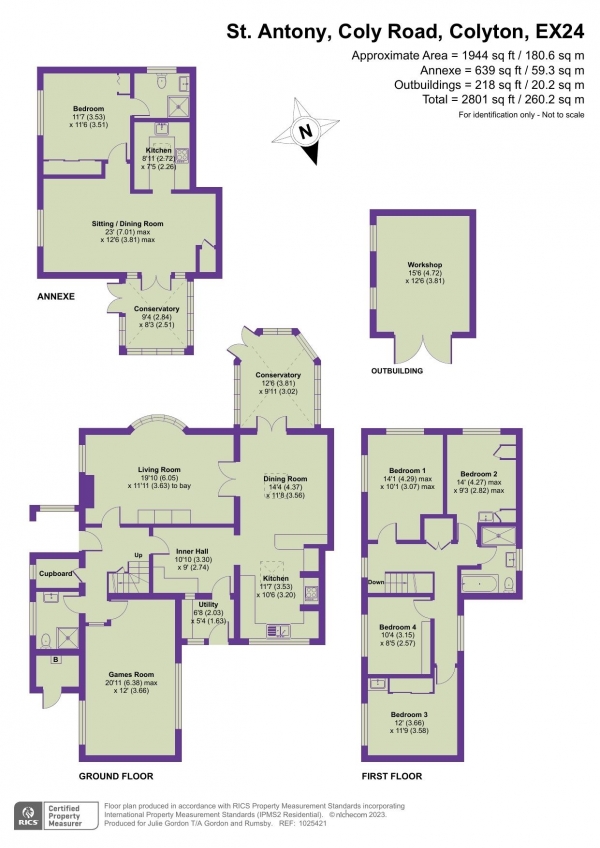 Floor Plan Image for 5 Bedroom Detached House for Sale in Coly Road, Colyton, Devon