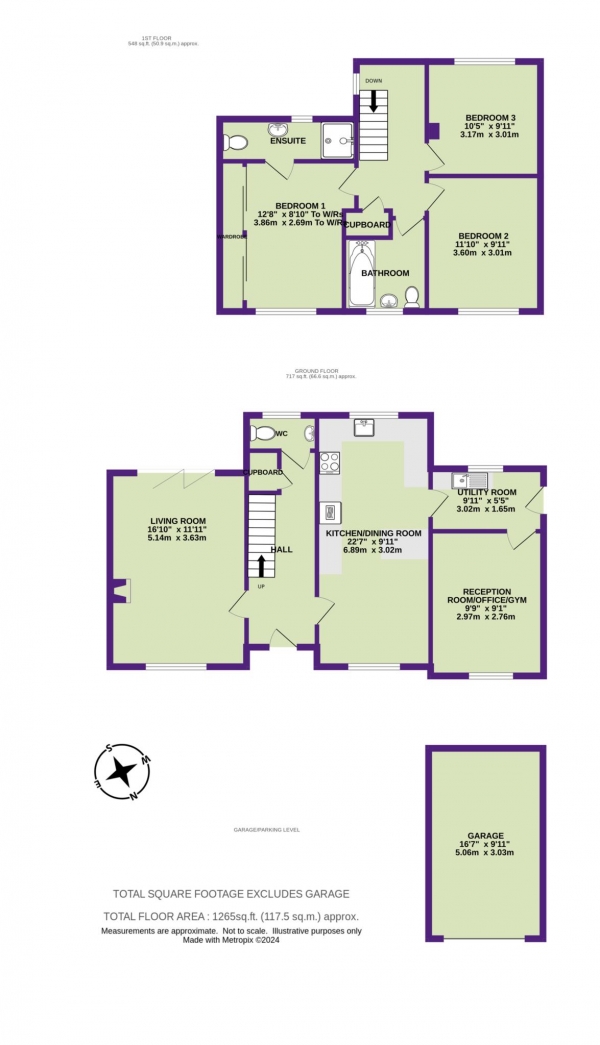 Floor Plan Image for 3 Bedroom Detached House for Sale in Whitford, Axminster, Devon