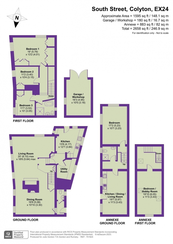 Floor Plan Image for 5 Bedroom Semi-Detached House for Sale in South Street, Colyton, Devon