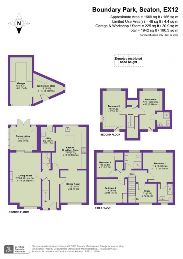 Floor Plan Image for 5 Bedroom Detached House for Sale in Boundary Park, Seaton.Devon