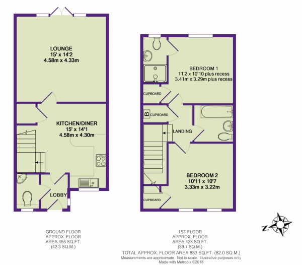 Floor Plan Image for 2 Bedroom Retirement Property for Sale in Queens Court, Colyton, Devon