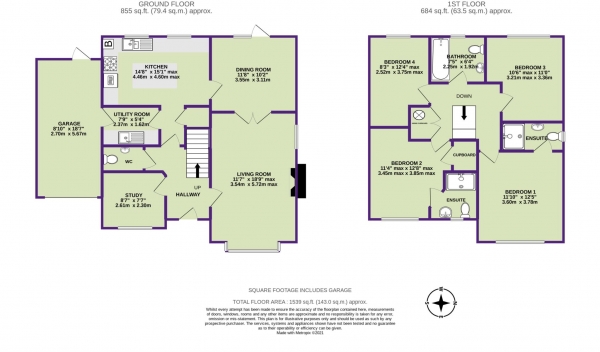 Floor Plan Image for 4 Bedroom Detached House for Sale in Pebblestone Place, St. Clare`s Close. Devon