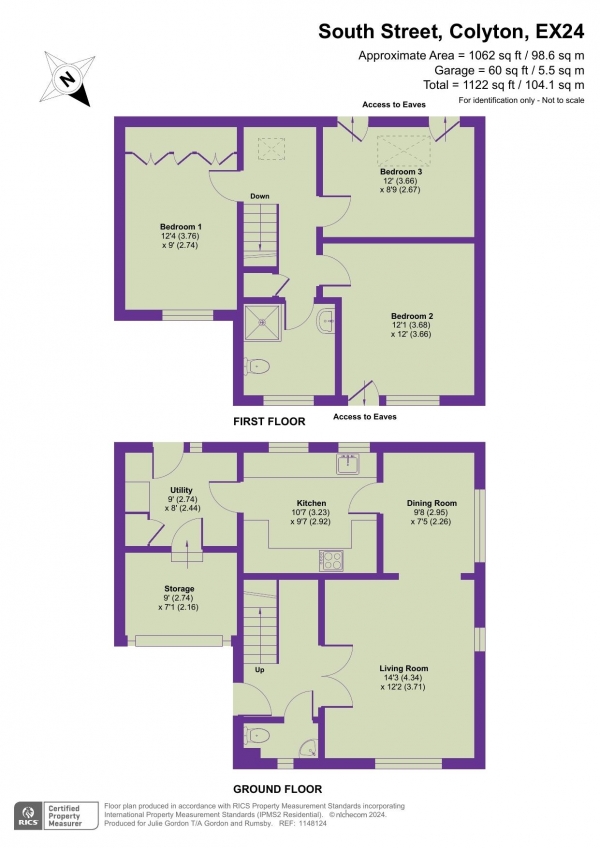 Floor Plan Image for 3 Bedroom Detached House for Sale in South Street, Colyton, Devon