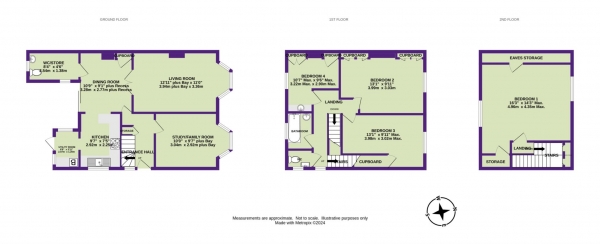 Floor Plan for 4 Bedroom Semi-Detached House for Sale in Court Lane, Seaton, Devon, EX12, 2AR -  &pound350,000