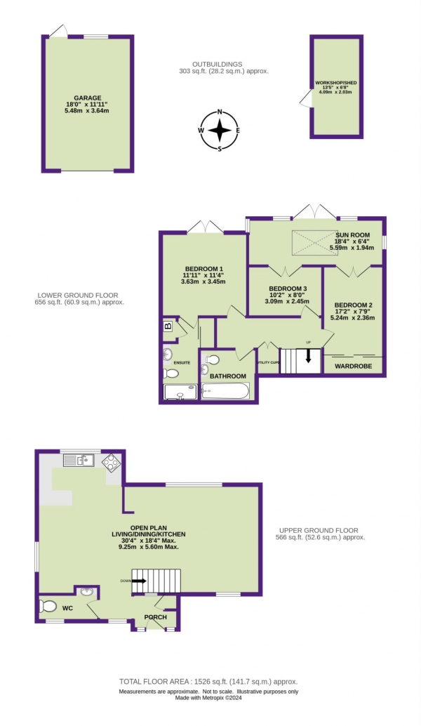 Floor Plan Image for 3 Bedroom Detached House for Sale in Burnards Field Rd, Colyton, Devon