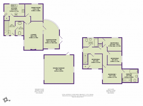 Floor Plan Image for 4 Bedroom Detached House for Sale in Newbery Close, Colyton, Devon