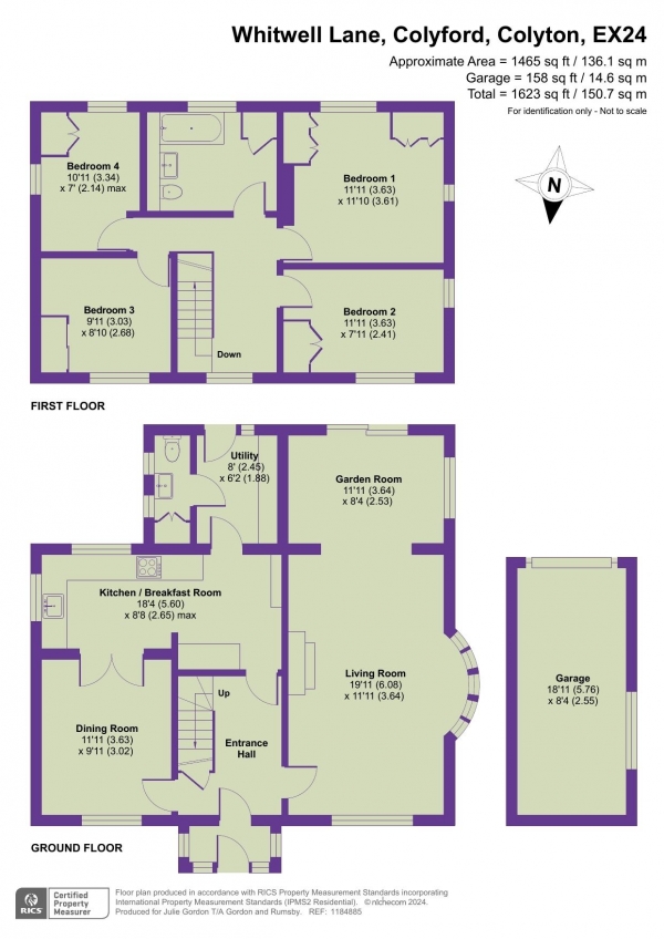 Floor Plan Image for 4 Bedroom Detached House for Sale in Whitwell Lane, Colyford, Colyton