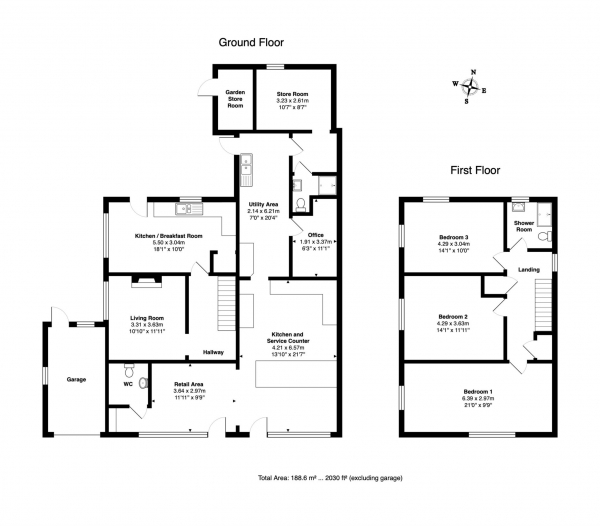 Floor Plan for Takeaway for Sale in High Street, Benson, Benson, OX10, 6RP - Offers in Excess of &pound500,000