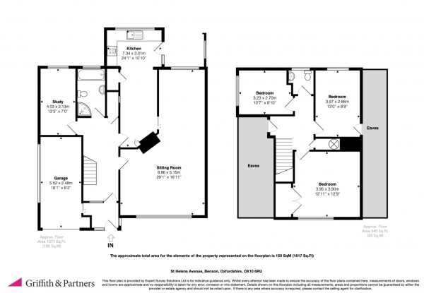 Floor Plan Image for 3 Bedroom Detached House for Sale in St Helens Avenue, Benson