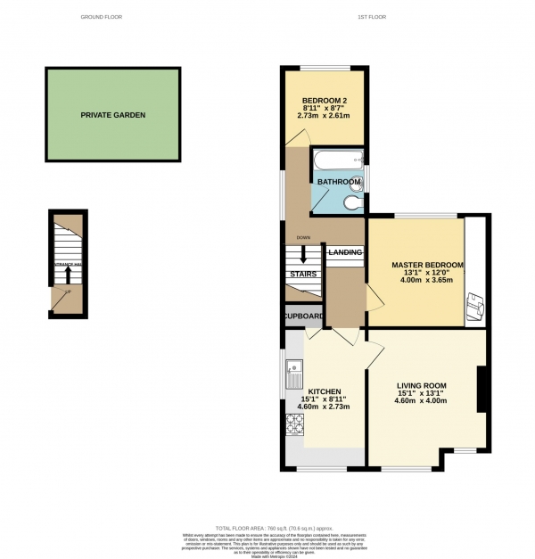 Floor Plan for 2 Bedroom Maisonette to Rent in Acacia Grove, New Malden, KT3, 3BJ - £438 pw | £1900 pcm