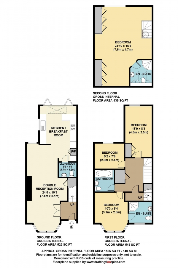 Floor Plan Image for 4 Bedroom Terraced House for Sale in Coombe Gardens, New Malden