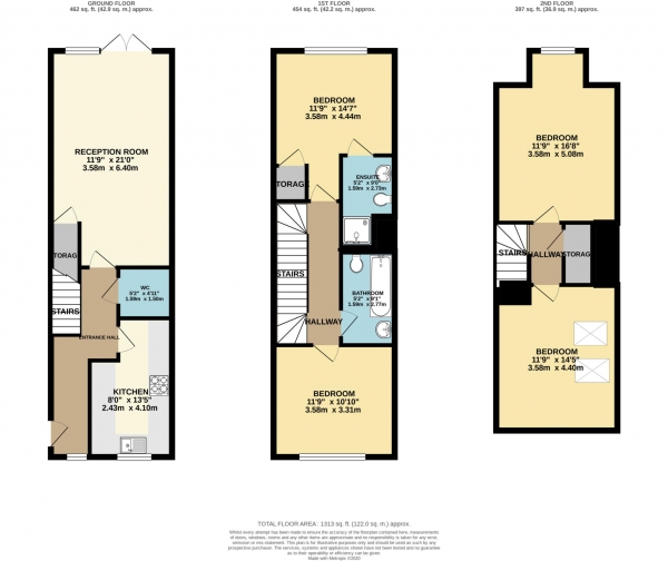 Floor Plan Image for 4 Bedroom Semi-Detached House to Rent in Cuddington Avenue, Worcester Park