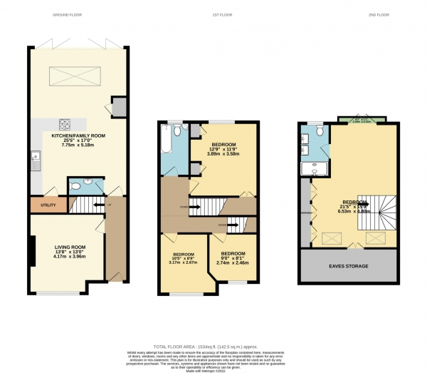 Floor Plan Image for 4 Bedroom Semi-Detached House to Rent in Mount Road, New Malden