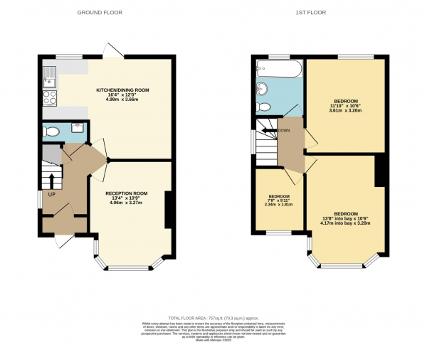 Floor Plan Image for 3 Bedroom Semi-Detached House to Rent in Portland Avenue, New Malden