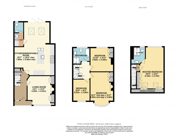 Floor Plan Image for 4 Bedroom Terraced House to Rent in Westway, London