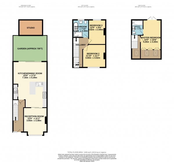 Floor Plan for 3 Bedroom Terraced House for Sale in Chestnut Grove, New Malden, KT3, 3JT -  &pound885,000