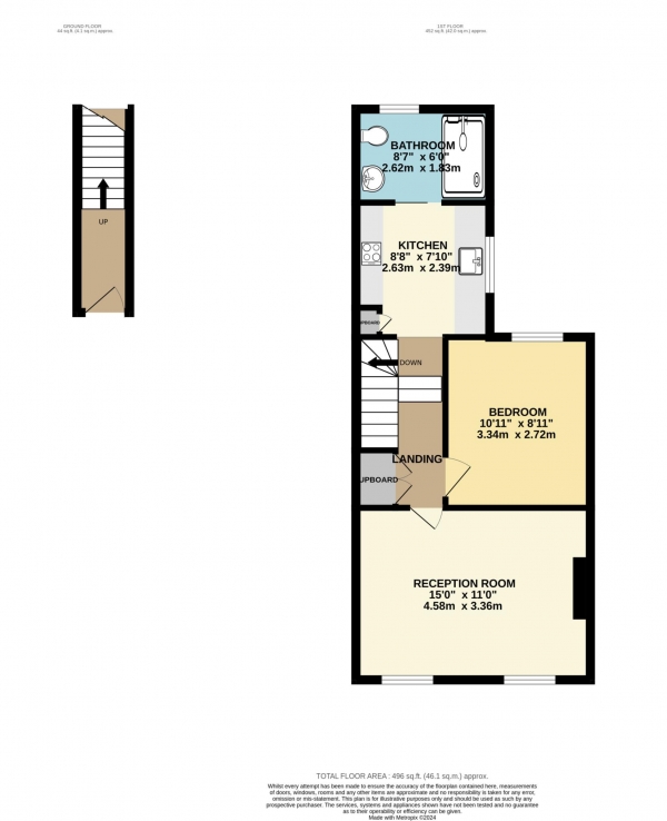 Floor Plan Image for 1 Bedroom Maisonette for Sale in South Lane, New Malden