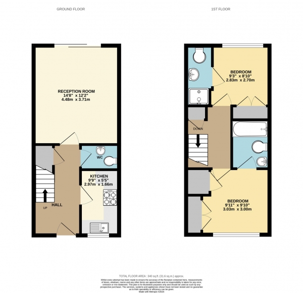 Floor Plan Image for 2 Bedroom Terraced House to Rent in Archdale Place, New Malden