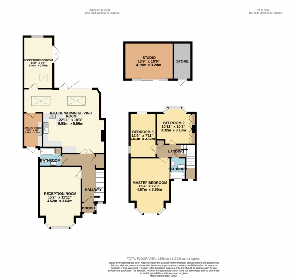 Floor Plan Image for 3 Bedroom Semi-Detached House for Sale in Clarence Avenue, New Malden