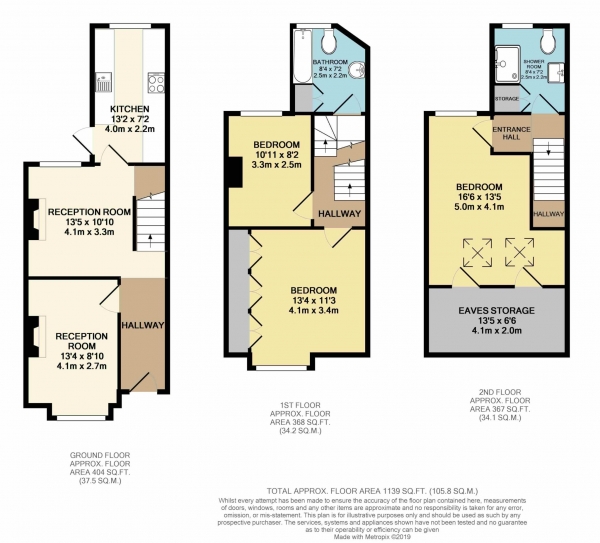 Floor Plan Image for 3 Bedroom End of Terrace House for Sale in George Road, New Malden