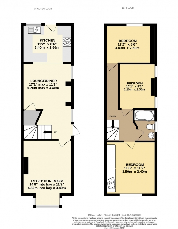 Floor Plan Image for 3 Bedroom Semi-Detached House for Sale in Elm Road, New Malden