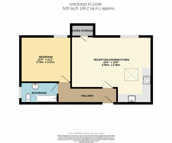 Floor Plan Image for 1 Bedroom Flat for Sale in Dukes Avenue, New Malden