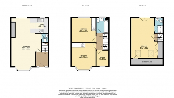 Floor Plan Image for 4 Bedroom Terraced House for Sale in Stanley Avenue, New Malden