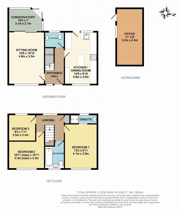 Floor Plan for 3 Bedroom Semi-Detached House to Rent in The Flintings, Gaddesden Row, Gaddesden Row, HP2, 6JD - £312 pw | £1350 pcm