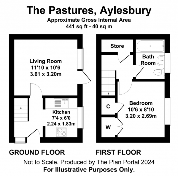 Floor Plan Image for 1 Bedroom Cluster House for Sale in The Pastures, Aylesbury