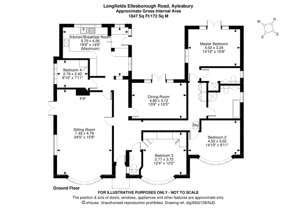 Floor Plan Image for 4 Bedroom Detached House for Sale in Ellesborough Road, Butlers Cross