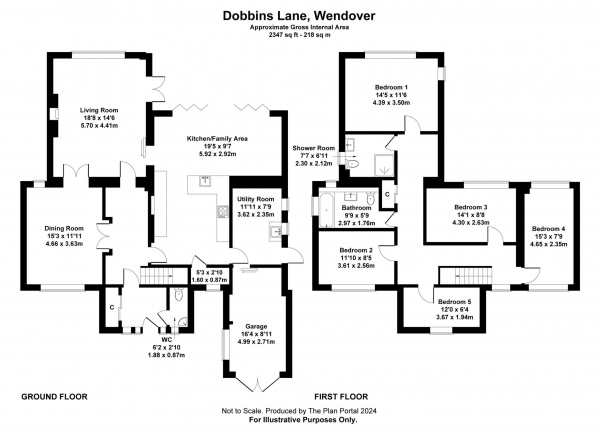 Floor Plan Image for 5 Bedroom Detached House for Sale in Dobbins Lane, Wendover