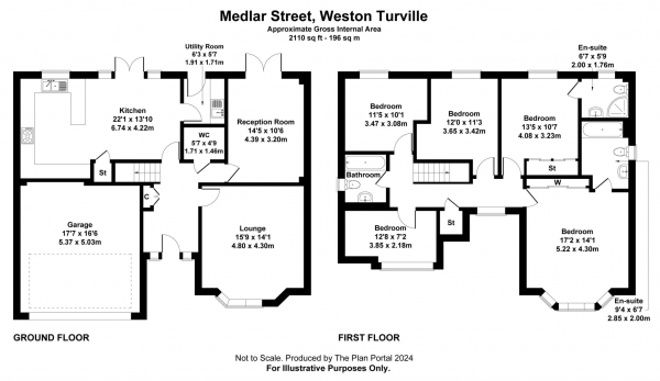 Floor Plan Image for 5 Bedroom Detached House for Sale in Medlar Street, Weston Turville