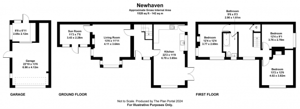 Floor Plan Image for 3 Bedroom Detached House for Sale in Newhaven, Hardwick