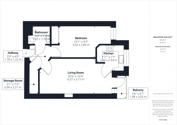 Floor Plan Image for 1 Bedroom Retirement Property for Sale in Windsor Lodge, Wellington Avenue