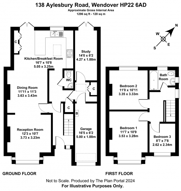 Floor Plan Image for 3 Bedroom Semi-Detached House for Sale in Aylesbury Road, Wendover