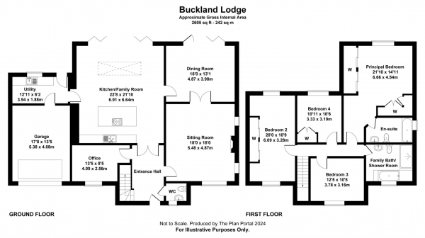 Floor Plan Image for 4 Bedroom Detached House for Sale in Buckland Lodge, Buckland