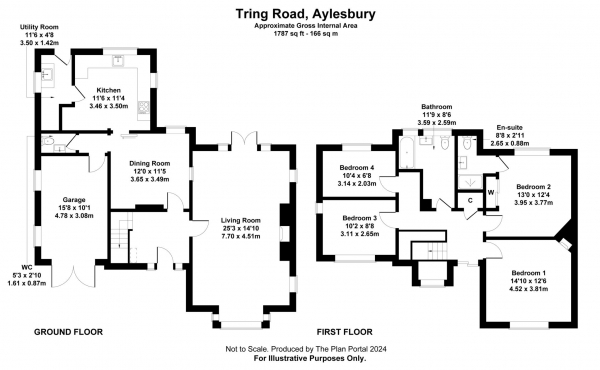 Floor Plan Image for 4 Bedroom Detached House for Sale in Tring Road, Aylesbury