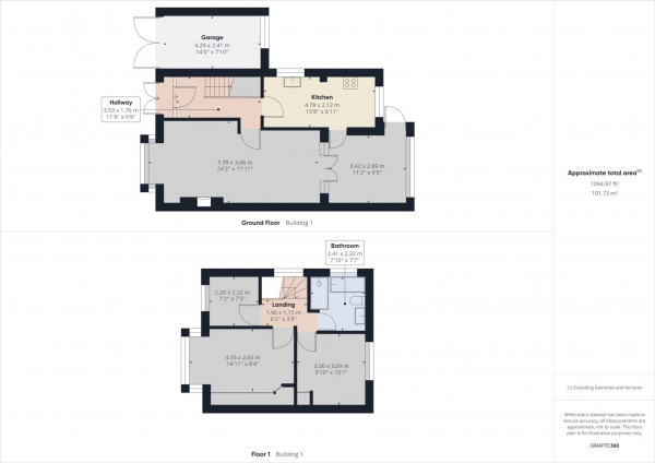 Floor Plan Image for 3 Bedroom Semi-Detached House to Rent in Great Lane, Bierton