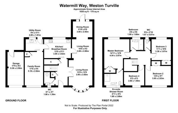 Floor Plan Image for 4 Bedroom Detached House for Sale in Watermill Way, Weston Turville