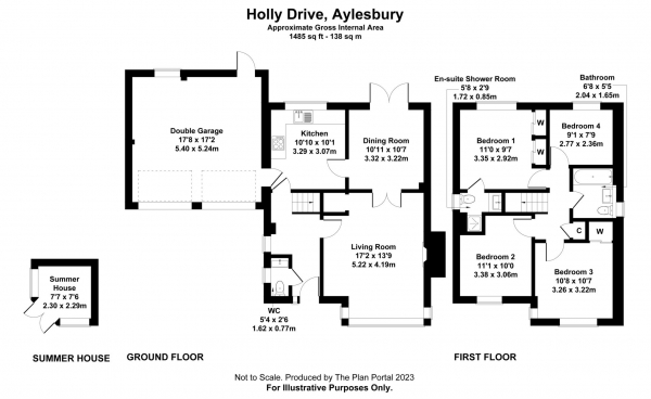 Floor Plan Image for 4 Bedroom Detached House for Sale in Holly Drive, Aylesbury