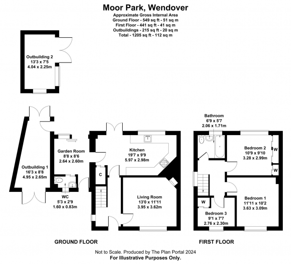 Floor Plan Image for 3 Bedroom Semi-Detached House for Sale in Moor Park, Wendover