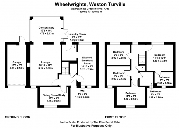 Floor Plan Image for 4 Bedroom Link Detached House for Sale in Wheelwrights, Weston Turville