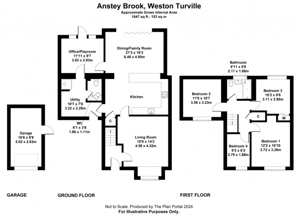 Floor Plan Image for 4 Bedroom Semi-Detached House for Sale in Anstey Brook, Weston Turville