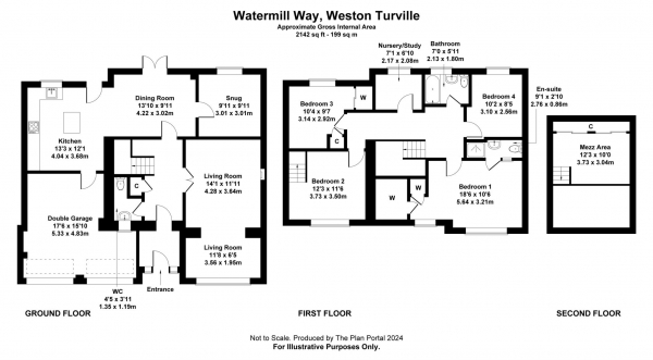 Floor Plan Image for 4 Bedroom Detached House for Sale in Watermill Way, Weston Turville