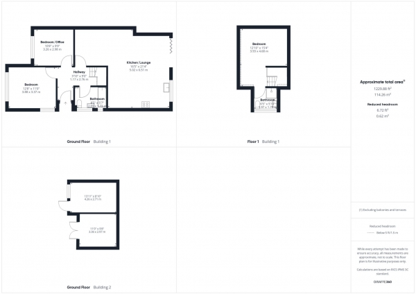 Floor Plan Image for 3 Bedroom Semi-Detached Bungalow for Sale in Bridens Way, Haddenham