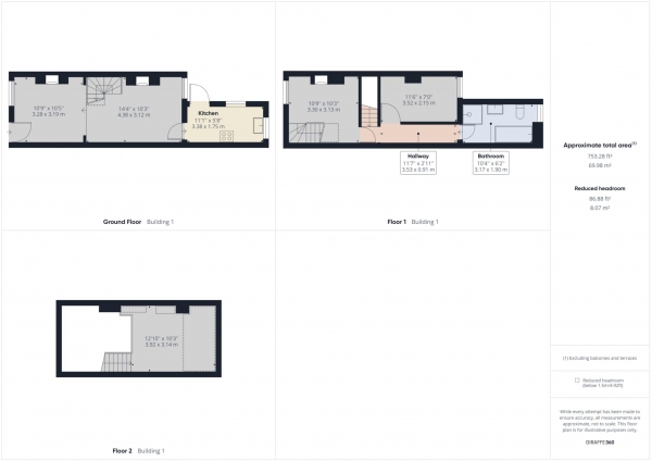 Floor Plan Image for 2 Bedroom Cottage to Rent in East Street, Thame